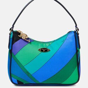 Pucci Yummy Shoulder Leather Trim Bag Multicolor